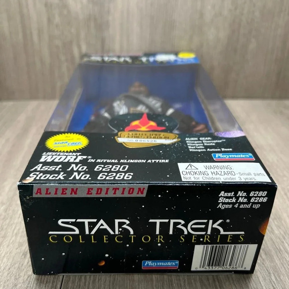 Star Trek Collector Series Lieutenant Worf Alien Edition- Playmates Toys - Picture 6 of 8